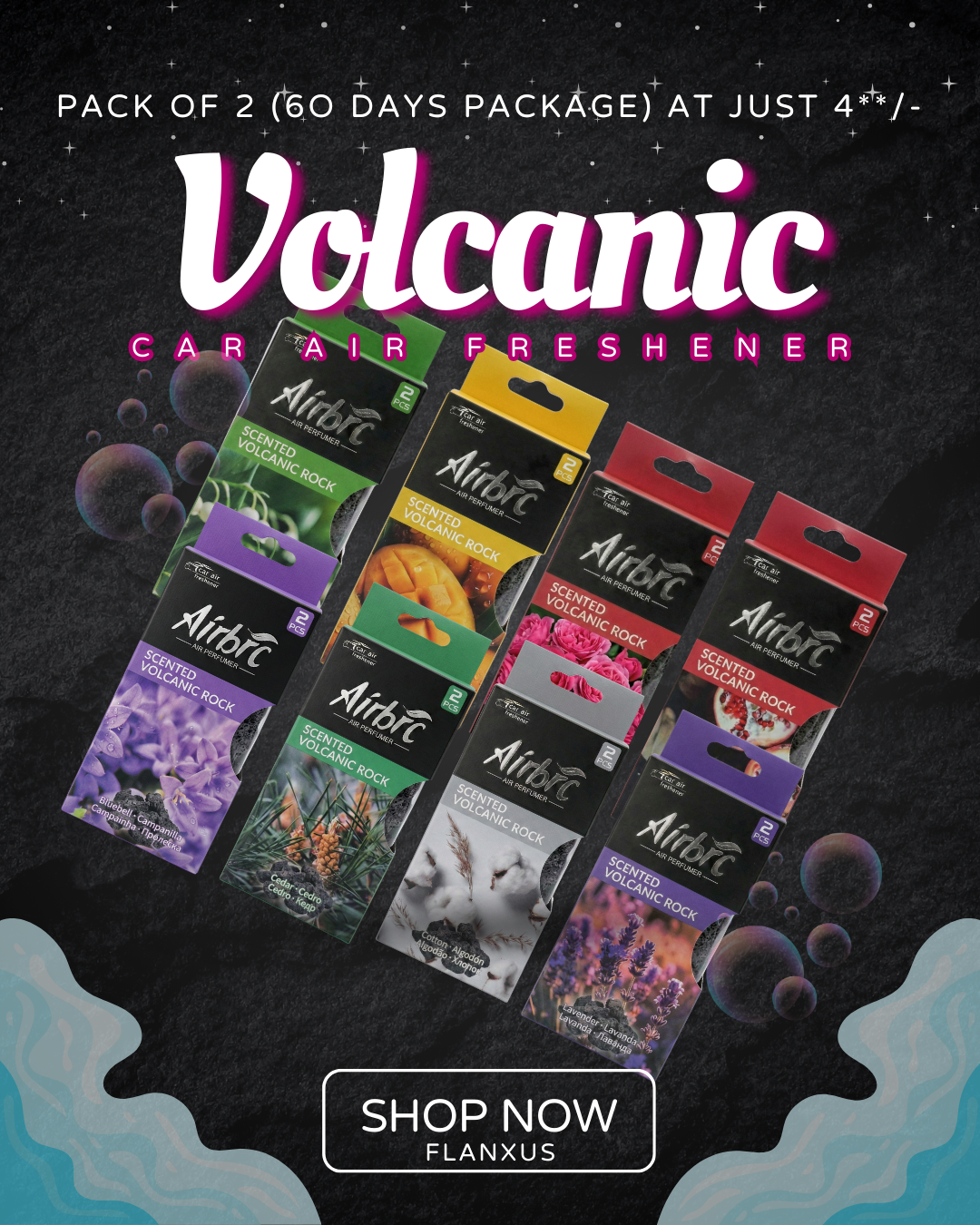 Volcanic Car Air Frehsener
