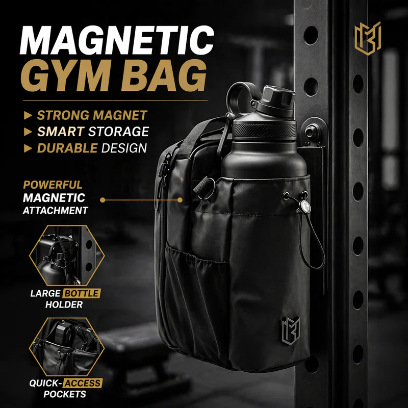 Gymist Magnetic Gym Bag With Bottle Holder