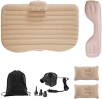Flanxus Luxury Beige Foldable Car Air Mattress Bed with Electric Pump (Pack of 10)
