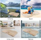 Flanxus Luxury Beige Foldable Car Air Mattress Bed with Electric Pump (Pack of 10)