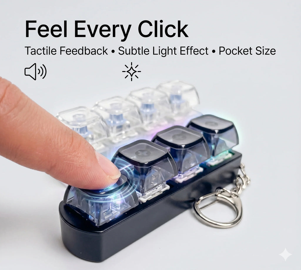 Keizen – Mechanical Fidget Keychain |  Satisfying Click Sensation | Focus & Anxiety Control