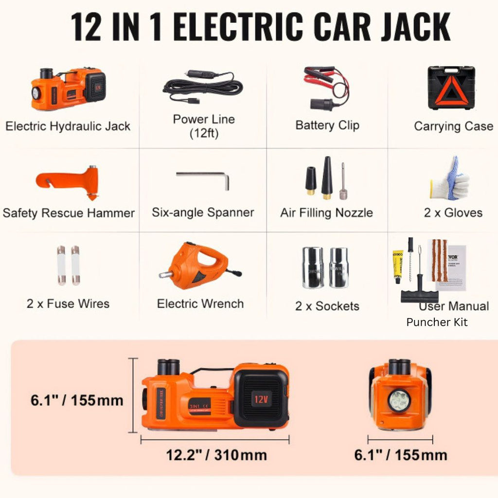 Heavy-Duty Outdoor Electric Car Jacks Kit