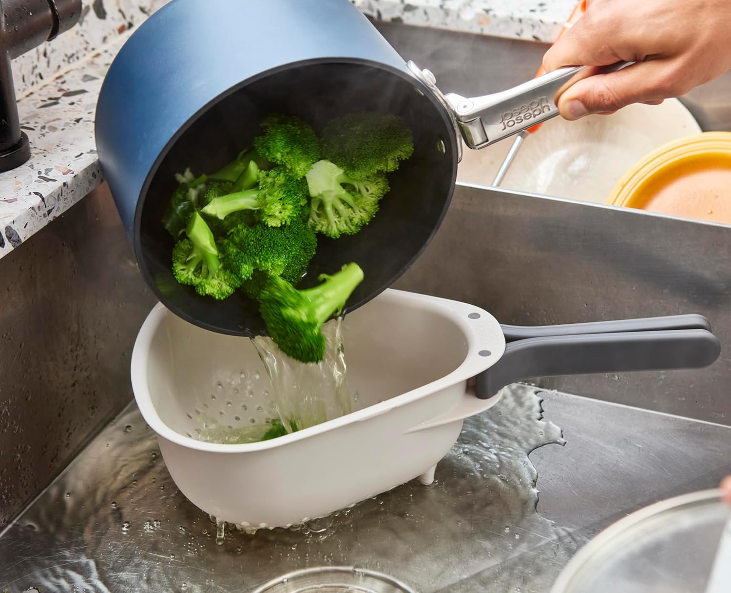 Multi-Function Kitchen Strainer Bowl with Handle