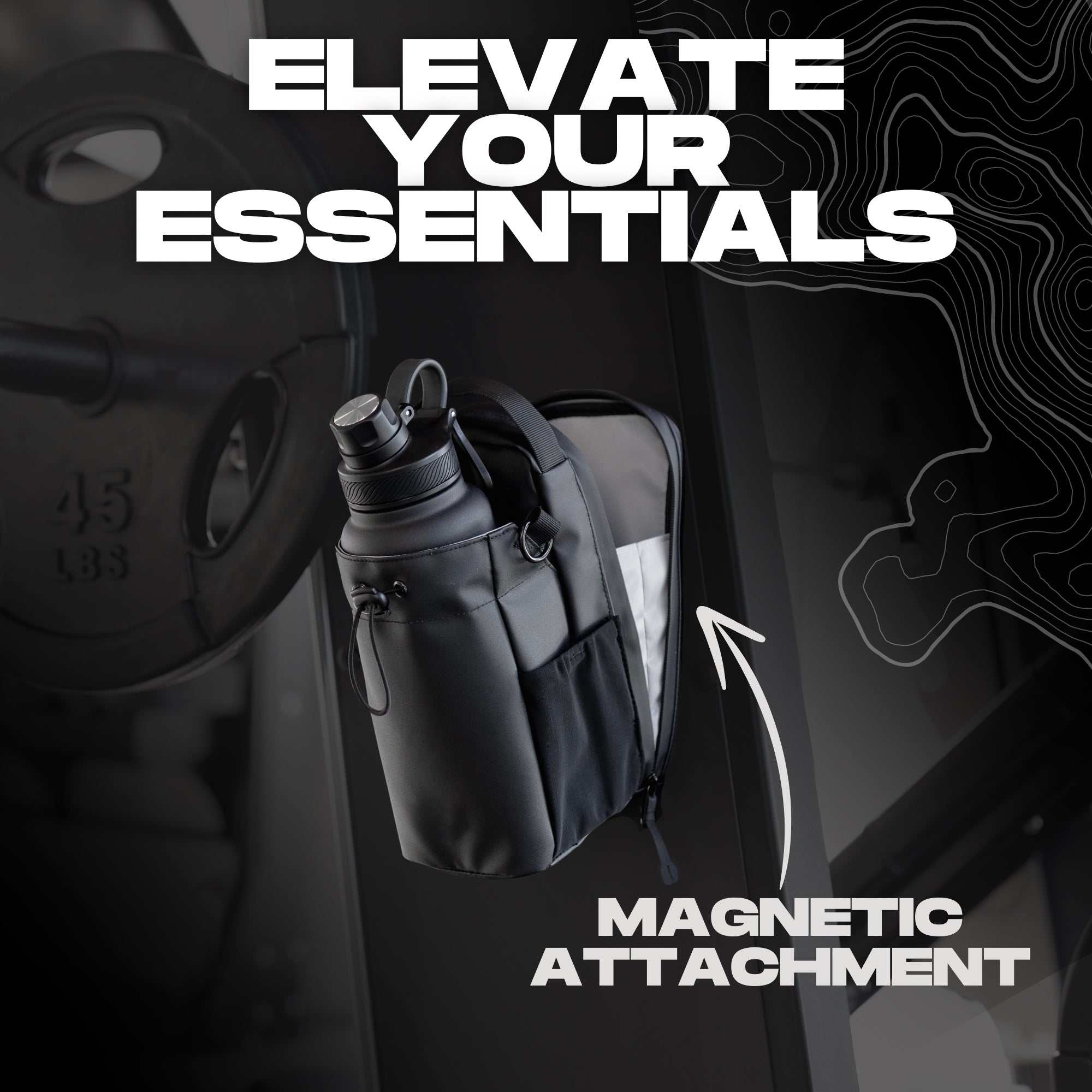 Gymist Magnetic Gym Bag With Bottle Holder